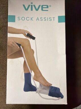 Vive Sock Aid Easy On Off Stocking Slider Pulling Assist Device NEW Easy Grip